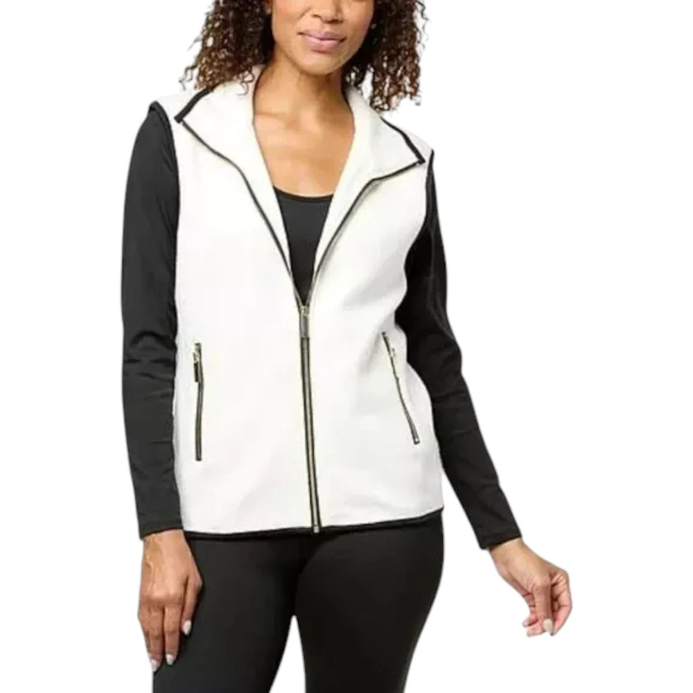 Joy Collection Luxe Performance Ultra Cozy ZipUp Vest Creamy White - Regular